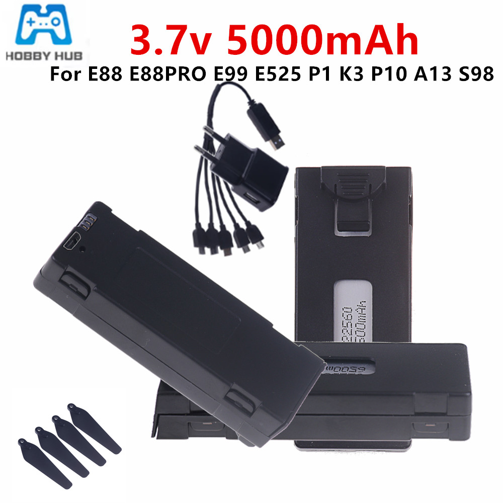 Drone Rc E99 K3 - 3.7V E88 5000mAh Şarj Edilebilir Li-ion