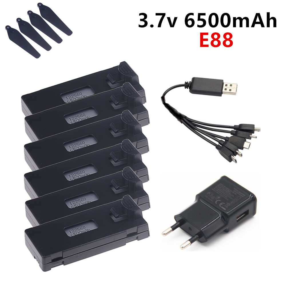 Drone Rc E99 K3 - 3.7V 6500mAh Lipo Pil E88 E88PRO
