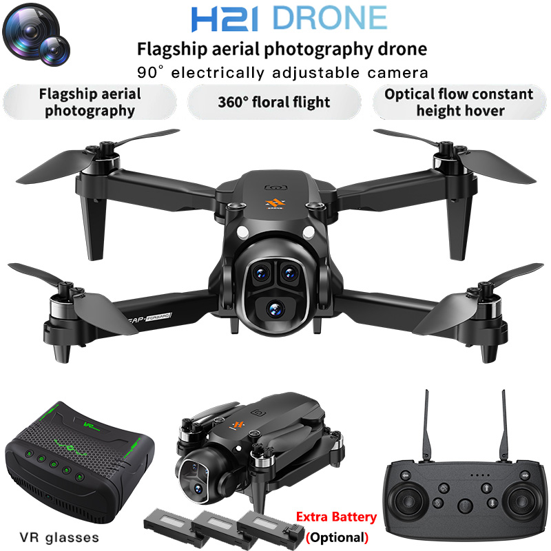 Drone Rc Under 1000 - Yeni H21 VR Drone HD Çift