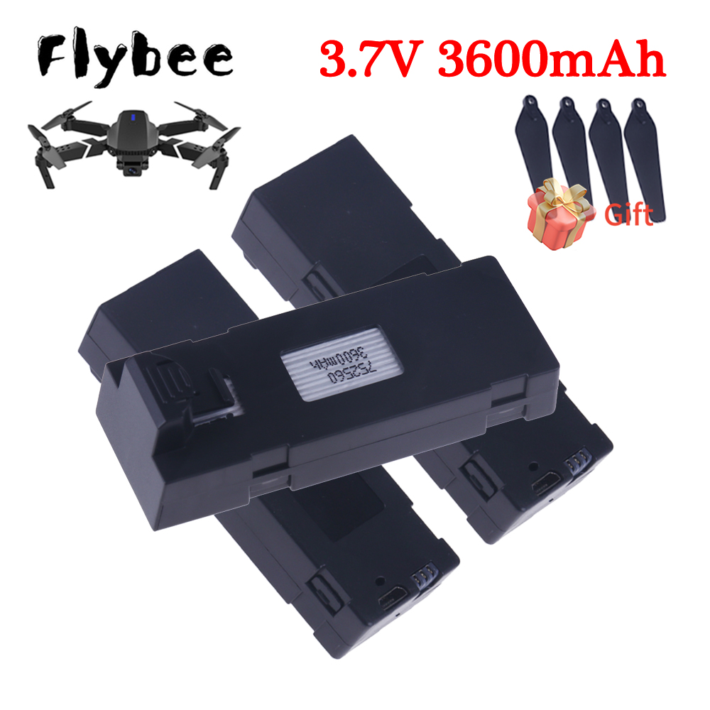 Drone Rc E99 K3 - 3.7V 3600mAh Yükseltilmiş E88 Pil Li-po