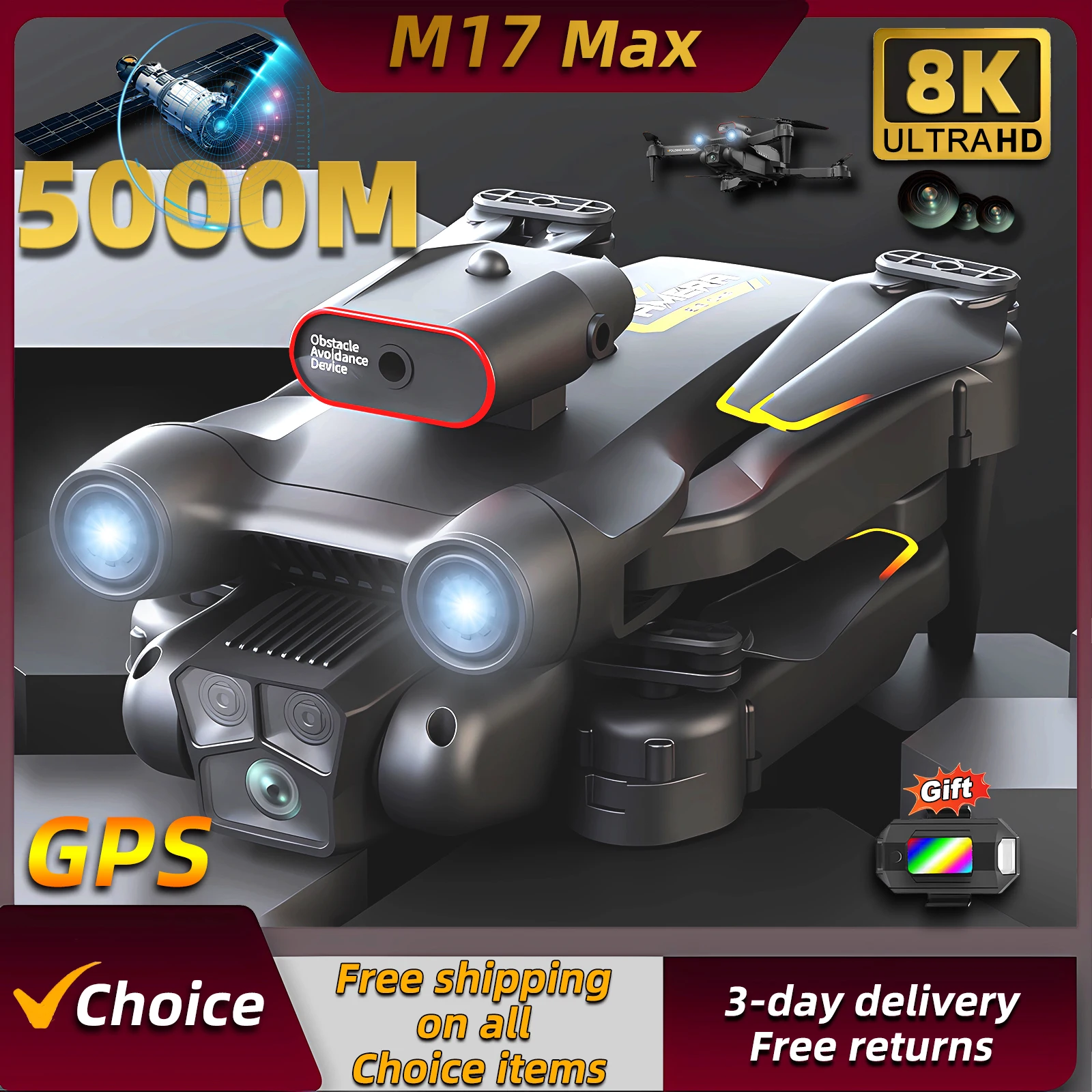 Drone E88Pro Rc 4K - Yeni M17 Max Drone 8K Profesyonel