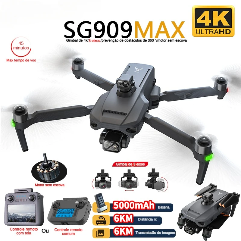 Drone Rc Plegable - ZLL SG909 SG909MAX 4K Kameralı Profesyonel