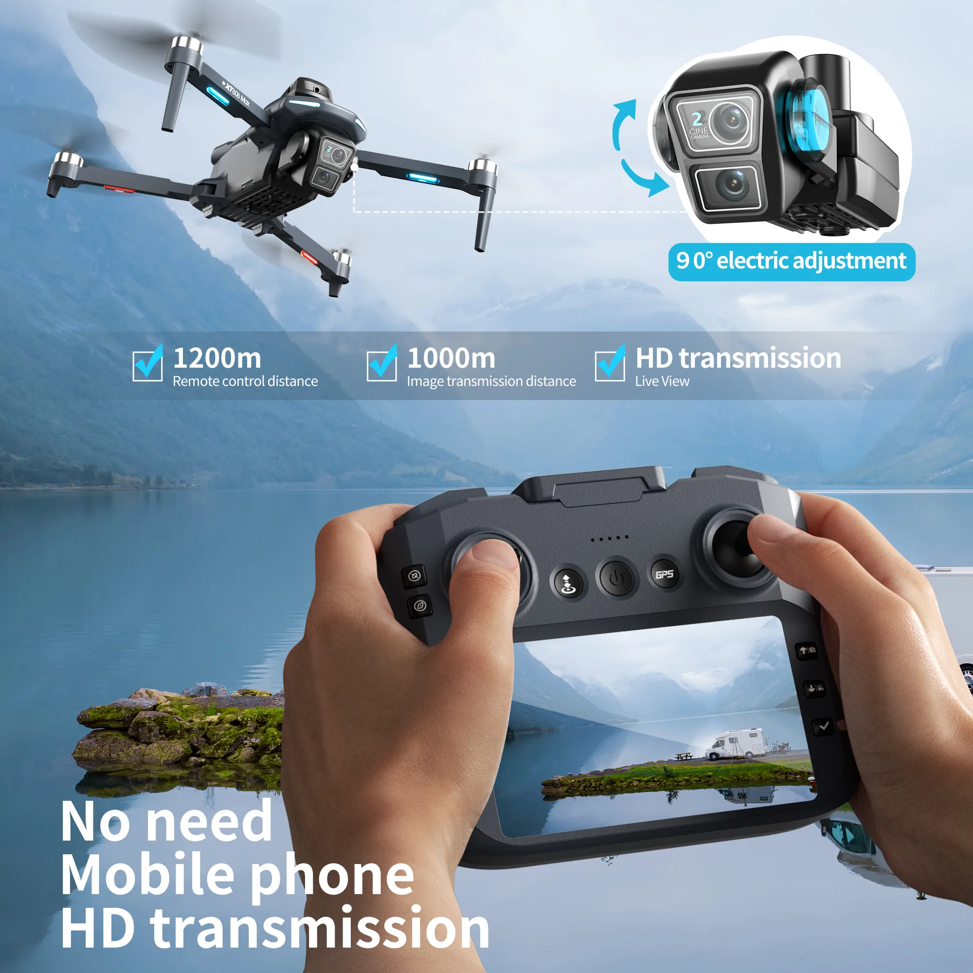 Orijinal XT606 Drone Profesyon - Drone Gps Rc Tt36 incelemesi ve fiyatı