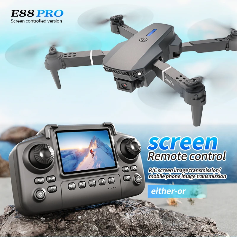 Profesyonel E88 PRO Drone, Ekr - Drone Rc Plegable incelemesi ve fiyatı