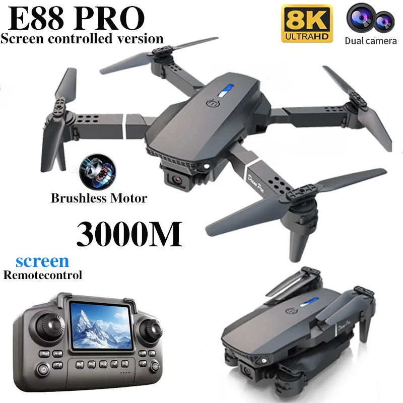 Profesyonel E88 PRO Drone, Ekr - Drone Rc Plegable incelemesi ve fiyatı