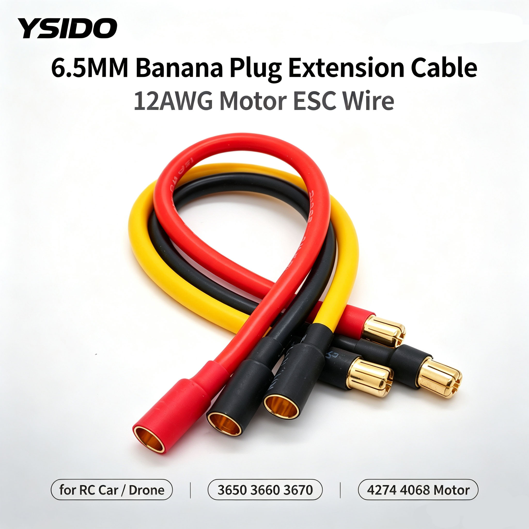 YSIDO 12AWG 6.5MM - 6.5MM Muz  - Drone Motor Rc Car incelemesi ve fiyatı