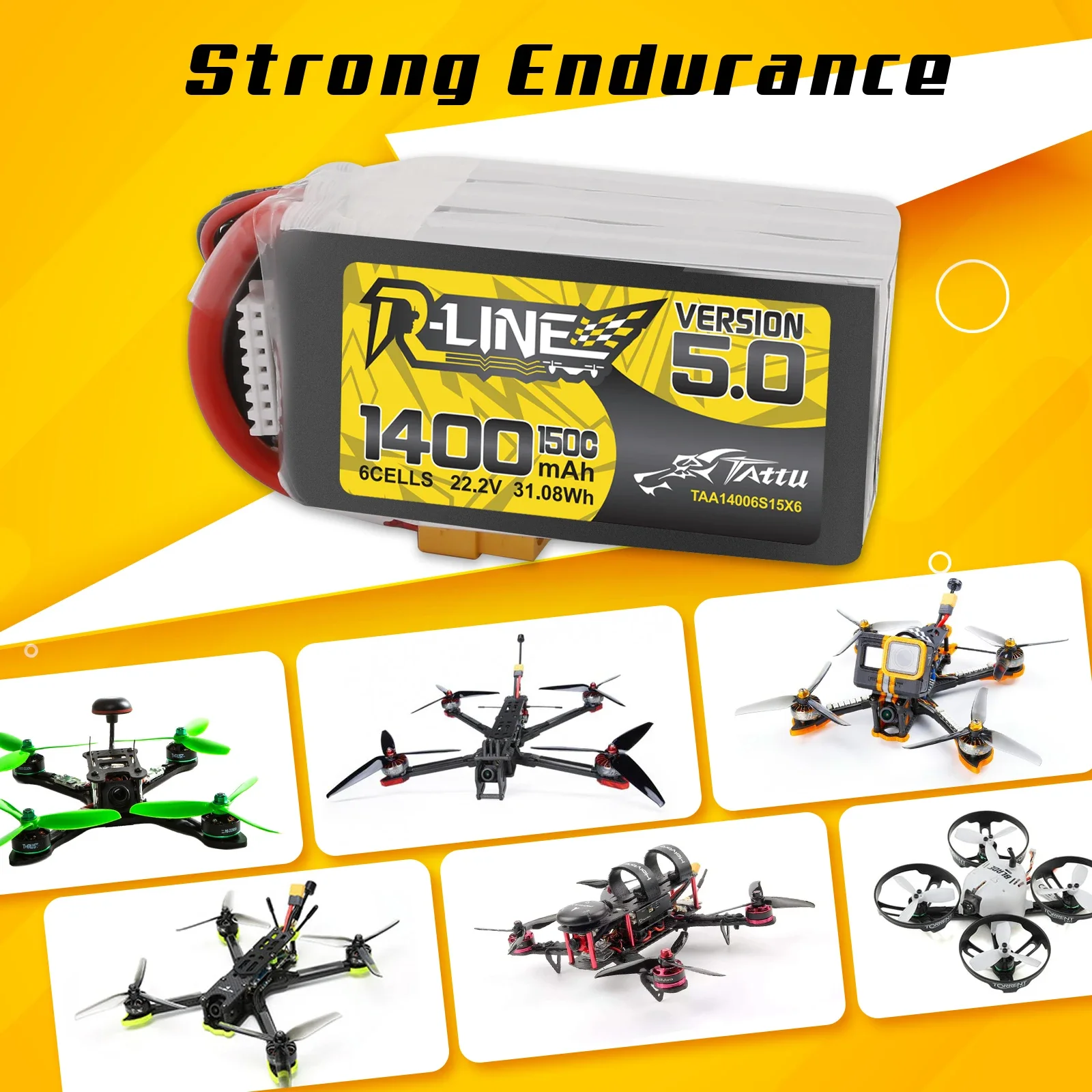 Tattu R-Line 1200 mAh 1400 mAh - Drone Frame 5 Inch incelemesi ve fiyatı