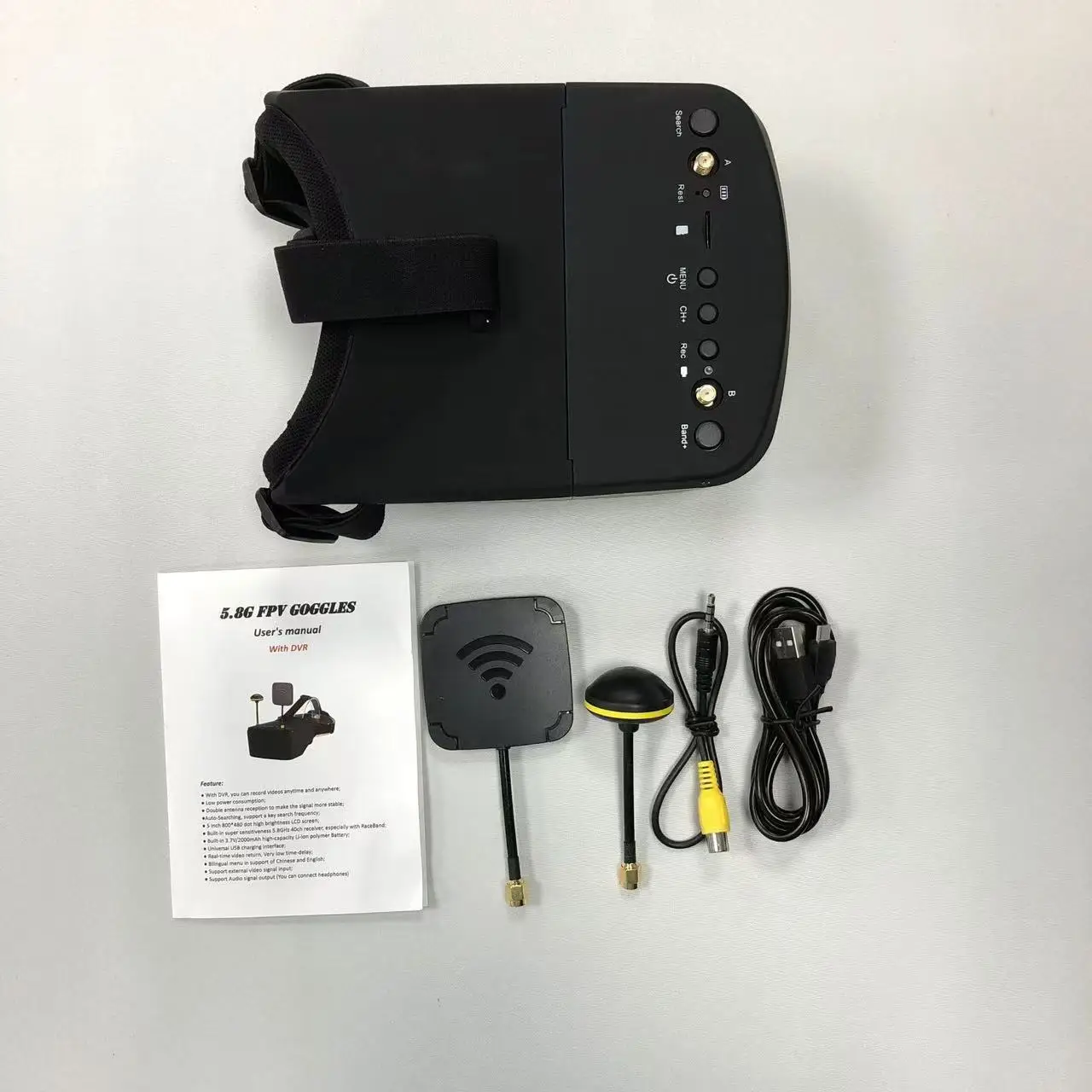 SmCp5.8G 40CH FPV Gözlükleri 5 - Fpv Goggles Headset incelemesi ve fiyatı